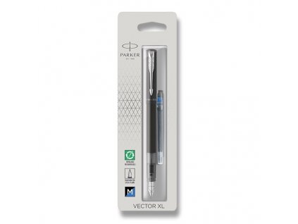 Parker Vector XL Black plnicí pero, hrot M, blistr