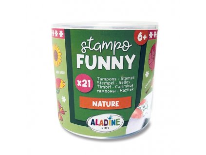 Razítka Aladine Stampo Funny Příroda, 21 ks