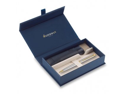 Waterman Hémisphère Essential Stainless Steel GT sada kuličkové pero a pouzdro