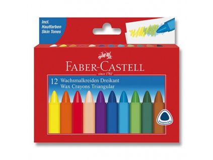 Voskovky Faber-Castell trojhranné - 12 barev