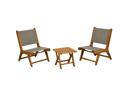 PROGARDEN Sada dřevěného zahradního nábytku 3 ks akát šedá KO-VM2000040
