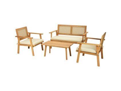 PROGARDEN Sada dřevěného zahradního nábytku 4 ks akát KO-VM2000050