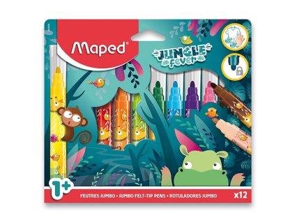 Fixy Maped Jumbo Jungle Fever 12 barev