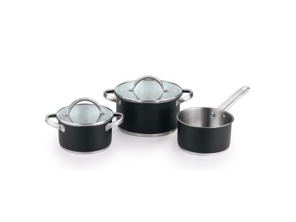 BERGNER Sada nádobí nerez 5 ks Ronda černá BGEU-5508