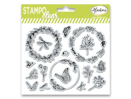 Razítka gelová Stampo Clear věnečky, 17 ks