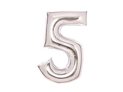 Nafukovací číslice, stříbrné - 5