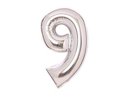 Nafukovací číslice stříbrné, výběr číslic 9