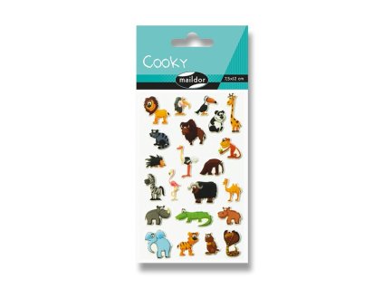 Samolepky Maildor 3D Cooky Zvířátka savany