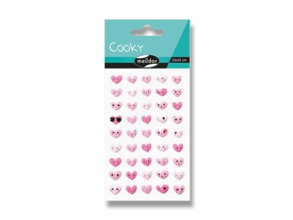 Samolepky Maildor 3D Cooky Emotikony srdce
