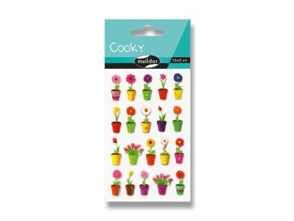 Samolepky Maildor 3D Cooky Pokojové květiny
