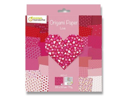 Sada papírů Avenue Mandarine Origami Srdce - 60 listů