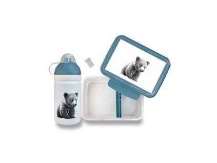 Set Zdravá lahev 0,5 l a Zdravá sváča Medvěd Kuba