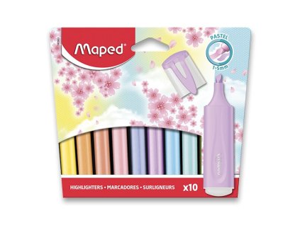 Zvýrazňovač Maped Fluo Peps Pastel sada 10 barev