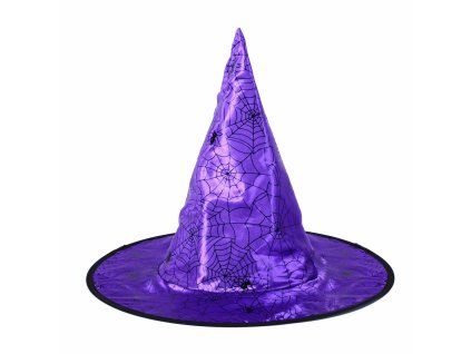 klobouk carodejnicky halloween fialovy detsky 310199