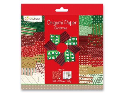 Sada papírů Clairefontaine Origami Christmas 2 60 listů