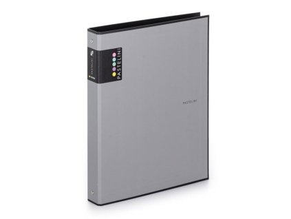 4krouž.pořadač Pastelini-A4, šíře hřbetu 4 cm,šedý