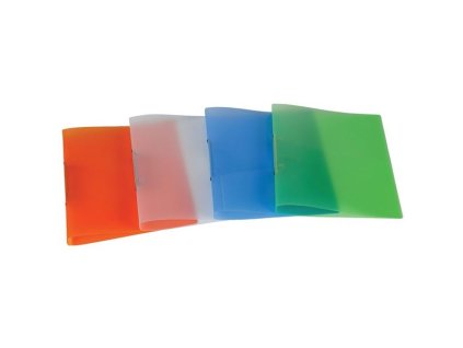 2kr.pořadač Donau-A4,hřbet 3,4 cm,mix trans.barev