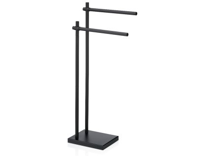 KELA Držák na ručník Devin kovový černý 23,0x18,0x79,0cm KL-23962