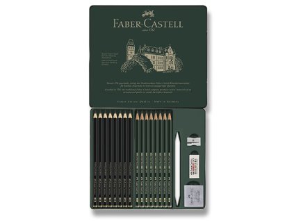 Grafitová tužka Faber-Castell Pitt Monochrome Graphite sada 20 kusů
