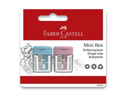 Ořezávátko Faber-Castell Mini 1 otvor, 2 ks, mix barev