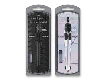 Kružítko Faber-Castell Grip Quick Set Compass Trend “Dark & Bright” - mix motivů