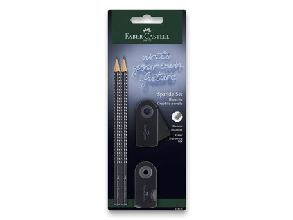 Grafitová tužka Faber-Castell Sparkle Black set 4 ks