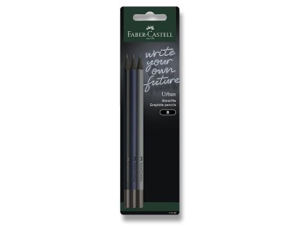 Grafitová tužka Faber-Castell Urban 3 ks, tvrdost B, blistr