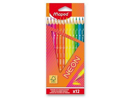 Pastelky Maped Neon - 12 barev