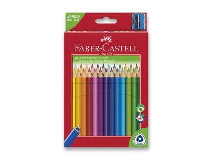 Pastelky Faber-Castell Junior Triangular 30 barev + ořezávátko
