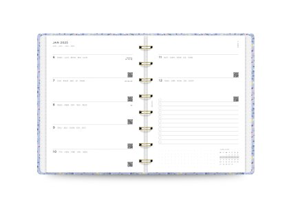 Filofax, plánovač Meadow 2025, A5, sv. modrý