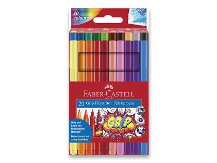 Dětské fixy Faber-Castell Grip 20 barev
