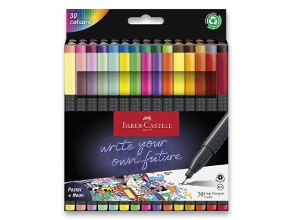 Fineliner Faber-Castell Grip 30 barev