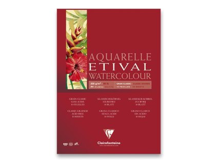 Akvarelový blok Clairefontaine Etival Classic Grain A4, 10 listů, 200 g