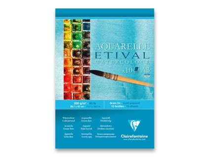 Akvarelový blok Clairefontaine Etival Cold Pressed - A3, 10 listů, 200 g