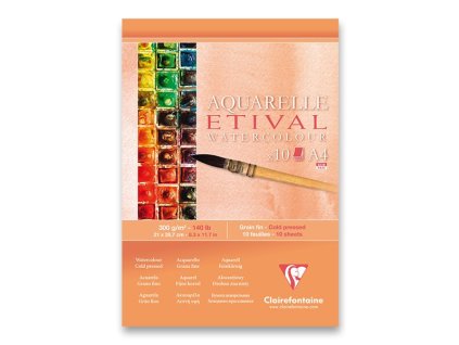 Akvarelový blok Clairefontaine Etival Cold Pressed - A4, 10 listů, 300 g