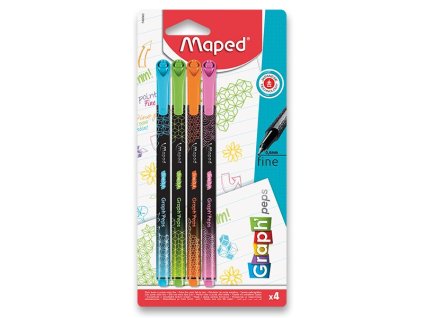 Liner Maped Graph´Peps Deco 4 ks, pastelové barvy