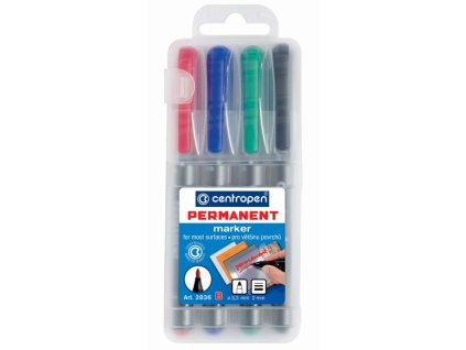 Popisovač Centropen Permanent 2836 B - sada 4 ks