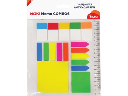 Noki, Sada Samolepicích bločků MEMO Combo 6, mix barev