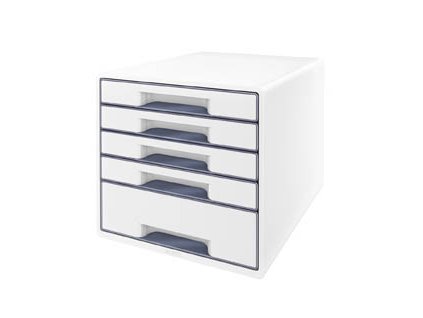 Zásuvkový box Leitz WOW - 4+1 zásuvky / šedá