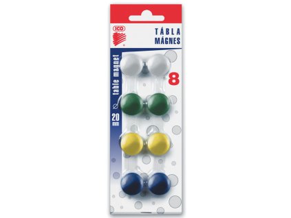 Magnety - průměr 20 mm / barevný mix / 8 ks