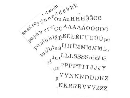 Písmena a číslice - sada písmen