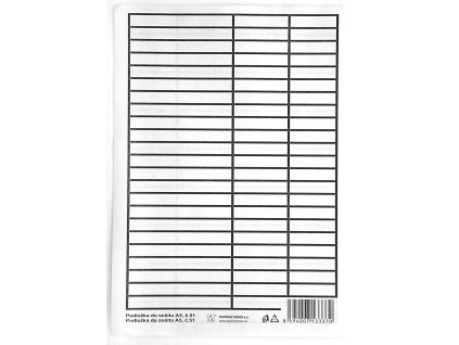 Podložka do sešitů A5 PVC - linka / linka
