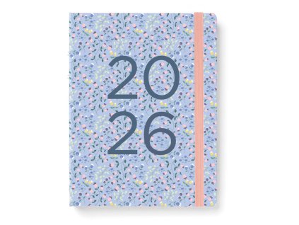 Filofax, plánovač Meadow 2026, A5, sv. modrý