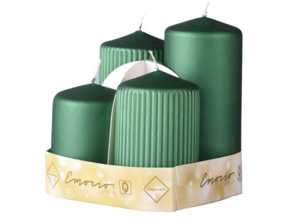 Emocio Sada 4ks Válec hladký + rýhovaný 65mm, Metal, mix barev