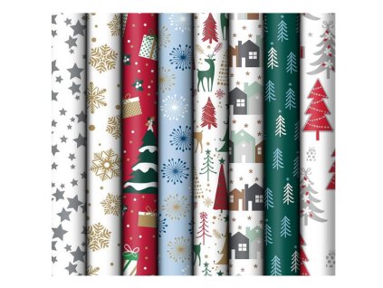 Vánoční balicí papír - mix 3 / 70 x 200 cm