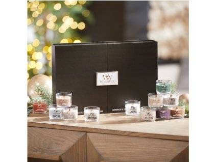 WoodWick luxusní vánoční dárková sada 12 vůní