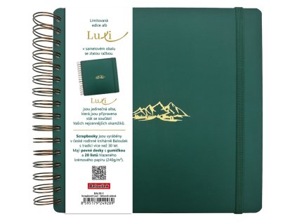 Fotoalbum Luxi - 21 x 21 cm / láhvově zelená hory