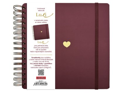 Fotoalbum Luxi - 21 x 21 cm / bordó srdce