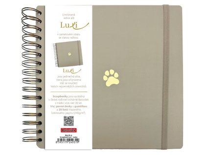 Fotoalbum Luxi - 24 x 21 cm / moka tlapka