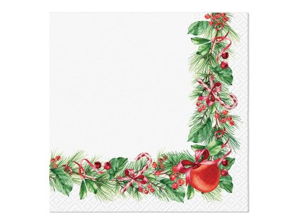 Ubrousky 20ks Christmas branches decor 33x33 cm